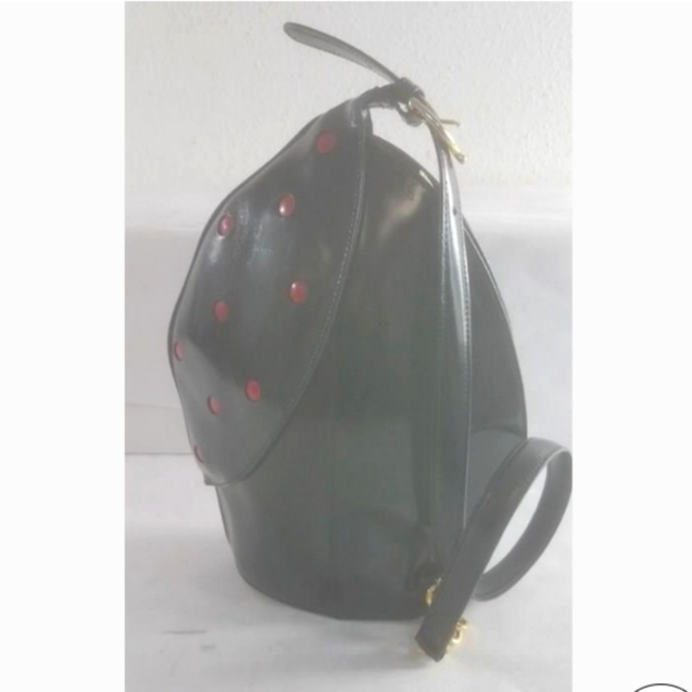 Fontanelle Polished Italian Leather Ladybug Handbag Purse
